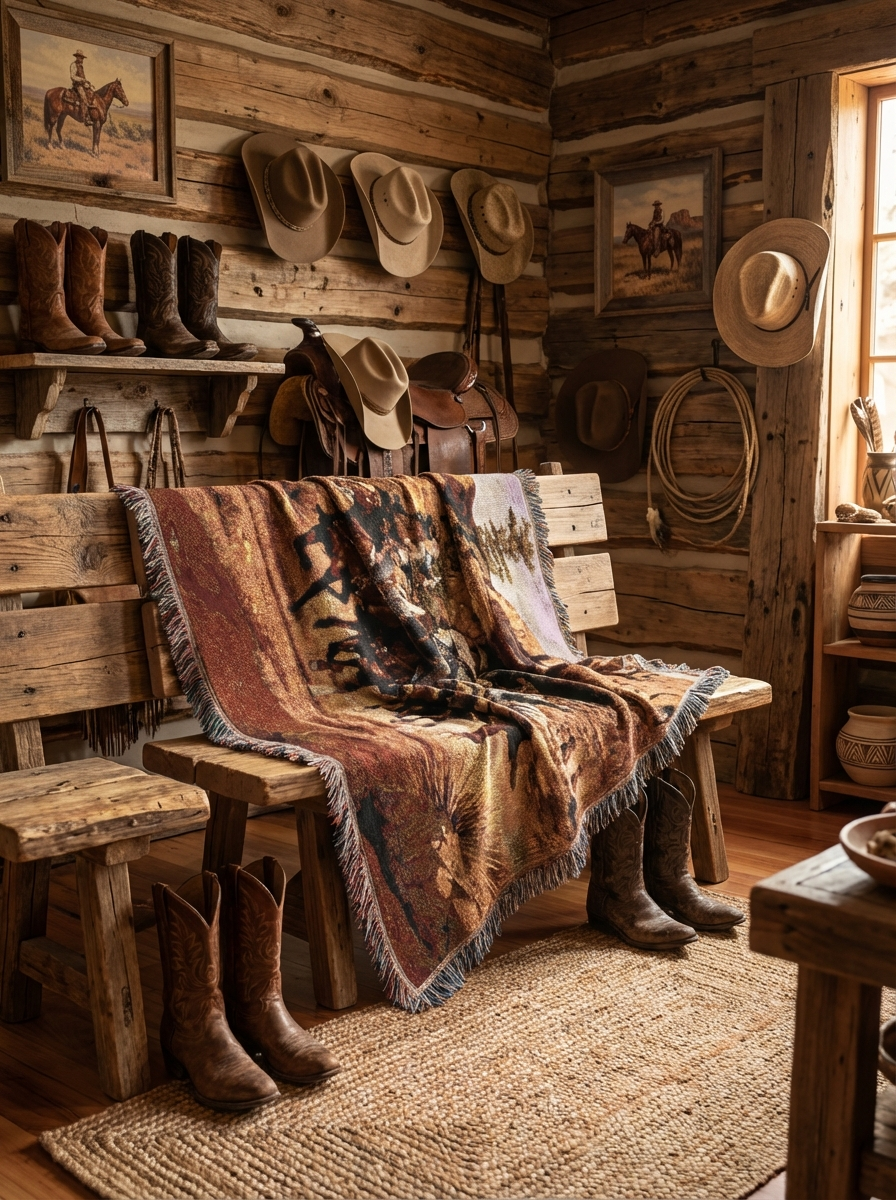 Western Hand Woven Blanket